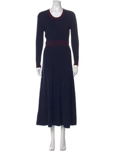 Pre-owned Hunter Wool Long Dress In Blue