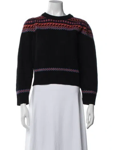 Pre-owned Hunter Wool Patterned Sweater In Black