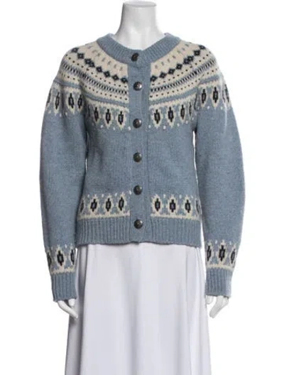Pre-owned Hunter Wool Patterned Sweater In Blue