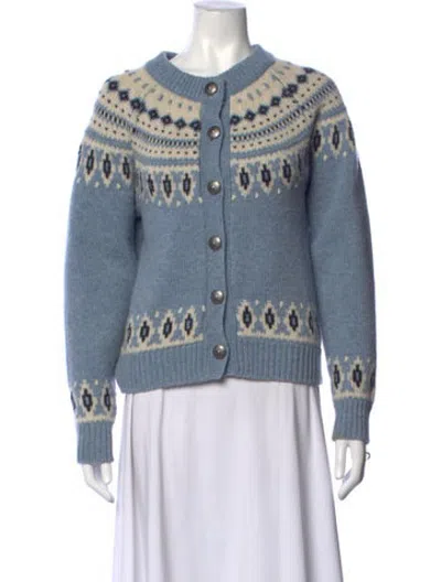 Pre-owned Hunter Wool Patterned Sweater In Blue