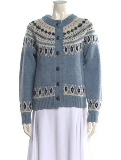 Pre-owned Hunter Wool Printed Sweater In Blue