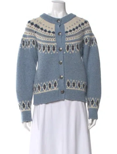 Pre-owned Hunter Wool Printed Sweater In Blue