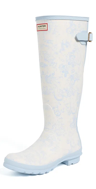 Hunter X Loveshackfancy Original Tall Back Adjustable Boots Light Blue 450