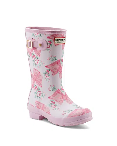 Hunter X Loveshackfancy Unisex Rosa Beaux Mint Pink Rain Boots - Little Kid, Big Kid