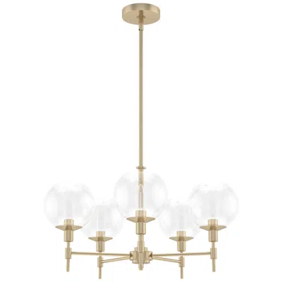 Hunter Xidane Alturas Gold With Clear Glass 5 Light Chandelier