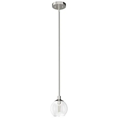 Hunter Xidane Brushed Nickel With Clear Glass 1 Light Pendant