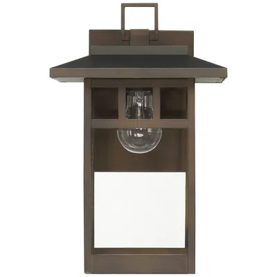 Hunter Yancy House Matte Bronze Outdoor 1 Light Medium 14 Inch Wall Light