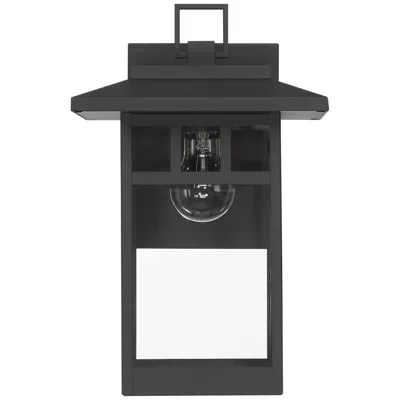 Hunter Yancy Housematte Black Outdoor 1 Light Medium 14 Inch Wall Light