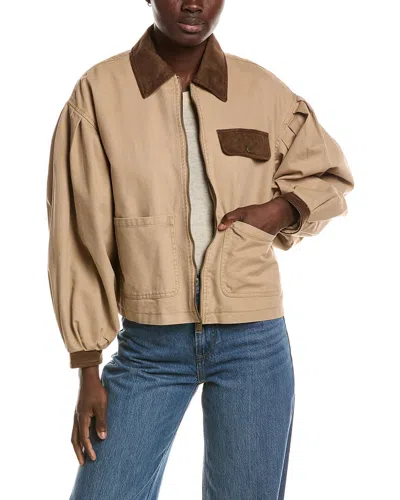 Hunter Zip Front Jacket In Neutral