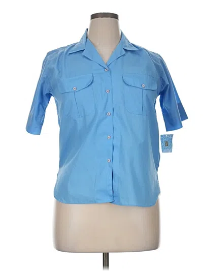 Hunter's Glen Short Sleeve Blouse In Blue