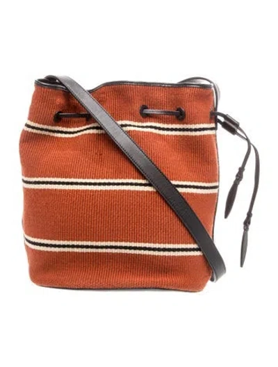 Pre-owned Hunting Season Canvas Bucket Bag In Brown