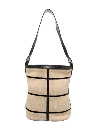 Pre-owned Hunting Season Canvas Bucket Bag In Neutral