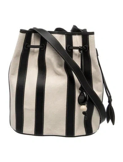 Pre-owned Hunting Season Canvas Bucket Bag In Neutrals