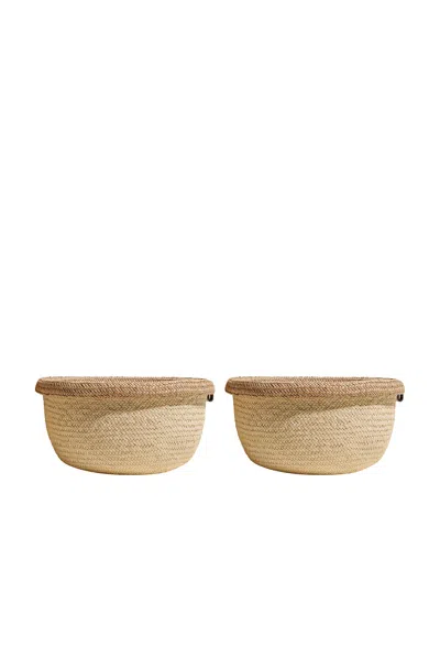 Hunting Season Iraca Bicolor Bowl Set In Neutral