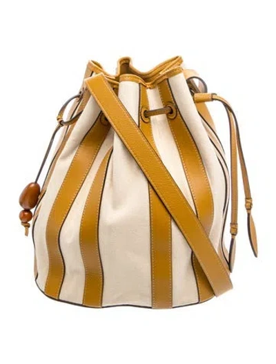 Pre-owned Hunting Season Leather Bucket Bag In Neutrals
