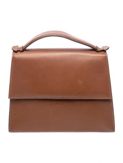 Pre-owned Hunting Season Leather Top Handle Bag In Brown