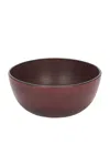 Hunting Season Molded Leather Bowl In Deep Red