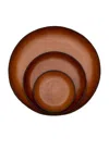 Hunting Season Molded Leather Tray Set In Cognac