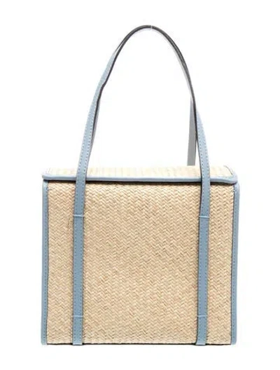Pre-owned Hunting Season Raffia Top Handle Bag In Neutrals