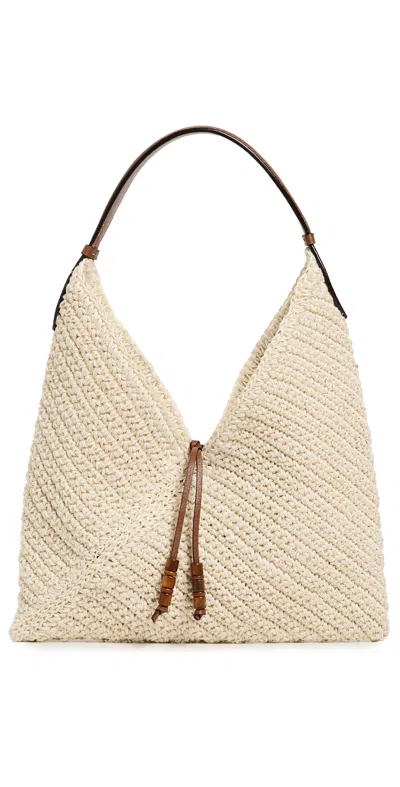 Hunting Season Small Origami Bag Natural White/cognac