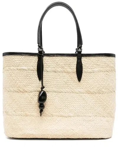 Hunting Season Small The Basket Tote Bag In Neutrals