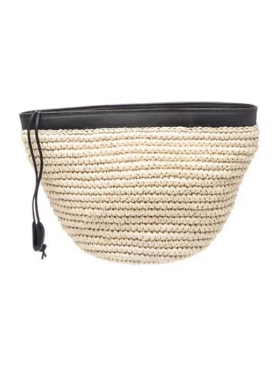 Pre-owned Hunting Season Straw Belt Bag In Neutral