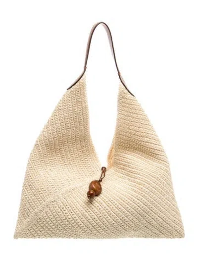 Pre-owned Hunting Season Straw Hobo In Neutral