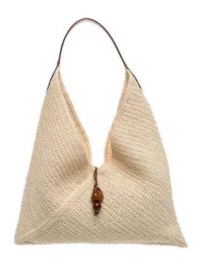 Pre-owned Hunting Season Straw Shoulder Bag In Neutrals