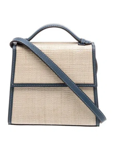 Pre-owned Hunting Season Straw Top Handle Bag In Neutrals