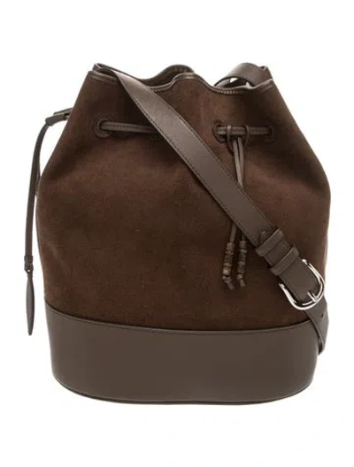 Pre-owned Hunting Season Suede Bucket Bag In Brown