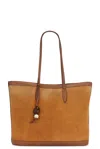 Hunting Season Suede Tote Bag In Cognac