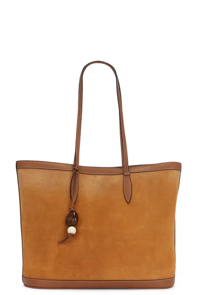 Hunting Season Suede Tote Bag In Cognac