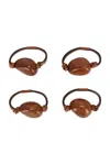 Hunting Season Tagua Napkin Rings In Brown