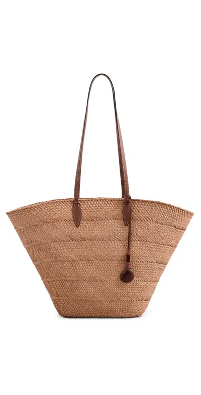 Hunting Season The Large Trapeze Basket Tote Bag Nuez/cognac In Neutral
