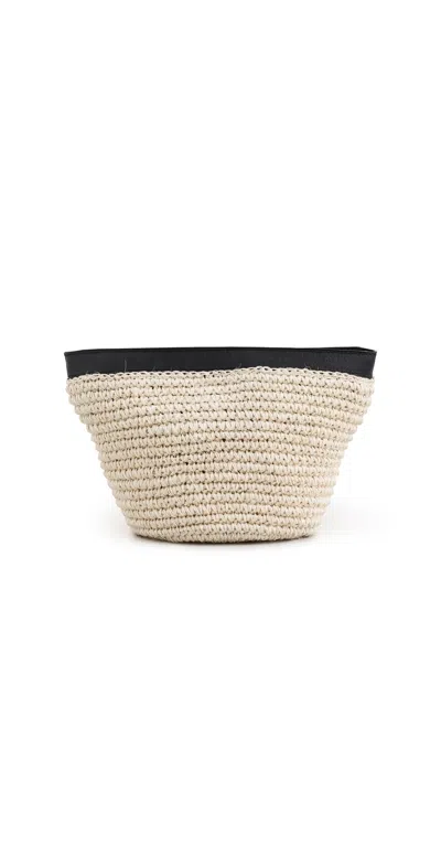Hunting Season The Small Zip Clutch Natural/black In Neutral
