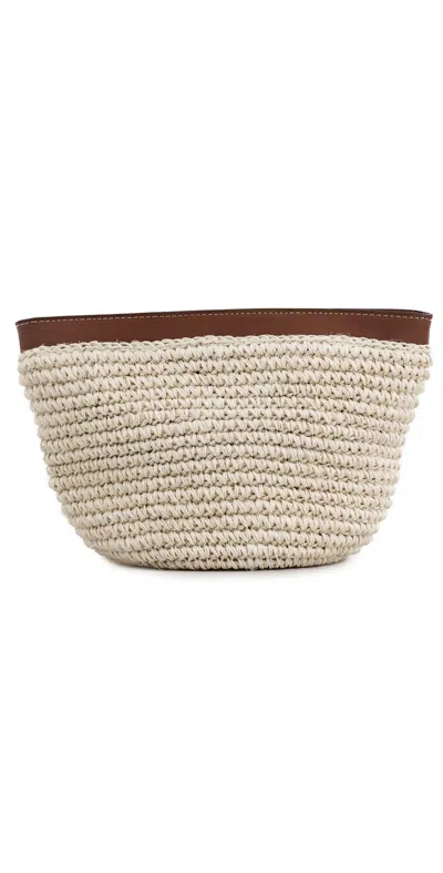 Hunting Season The Small Zip Clutch Natural/cognac In Neutral