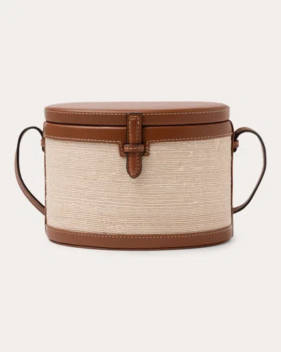 Hunting Season Women's The Leather Fique Round Trunk Bag In Brown