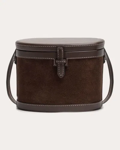 Hunting Season Women's The Suede Round Trunk Bag In Brown