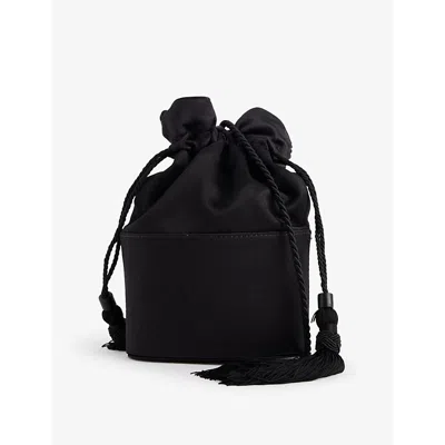 Hunting Season Womens Lola Woven Bucket Bag Black