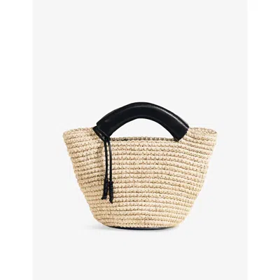 Hunting Season Womens Natural/black The Small Woven Shopper Bag