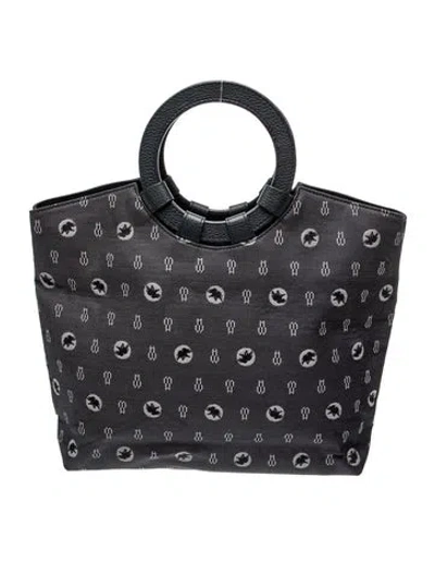 Pre-owned Hunting World Canvas Top Handle Bag In Black