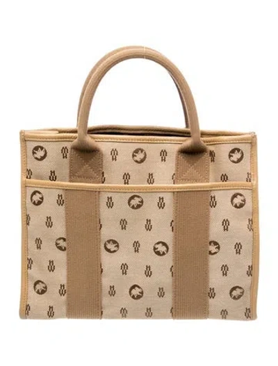 Pre-owned Hunting World Canvas Top Handle Bag In Neutrals