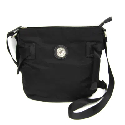 Pre-owned Hunting World Nylon Leather Shoulder Bag () In Black