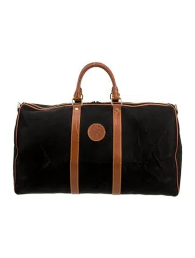 Pre-owned Hunting World Nylon Weekender Bag In Black