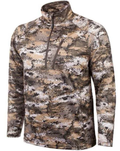 Huntworth Men's  Gadsden Light Weight Long Sleeve 1/4 Zip In Brown