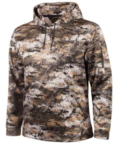 Huntworth Men's  Harrison Mid Weight Fleece Hoodie In Brown