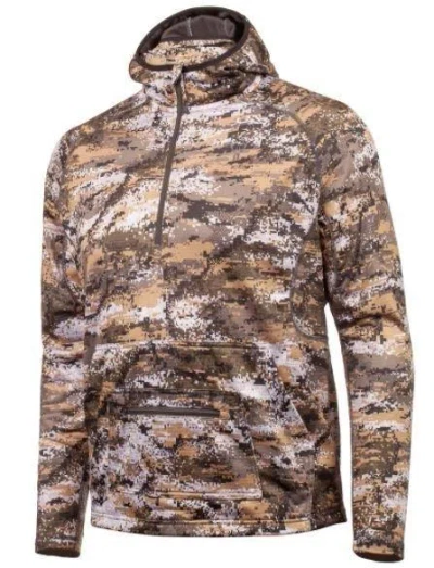 Huntworth Men's  Performance 1/2 Zip Hoodie In Brown