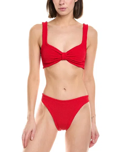 Hunza G 2pc Bonnie Bikini Set In Red