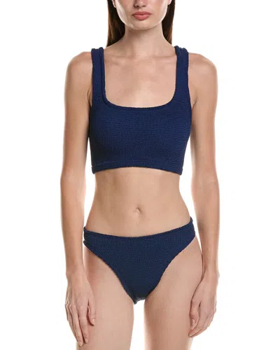 Hunza G 2pc Coverage Xandra Bikini Set In Blue