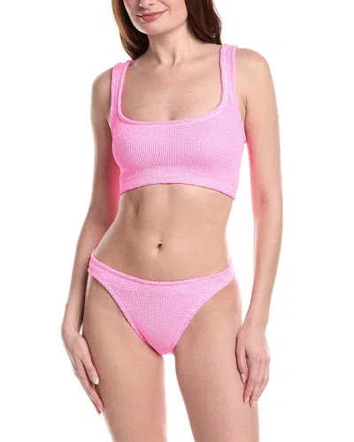 Hunza G 2pc Coverage Xandra Bikini Set In Pink